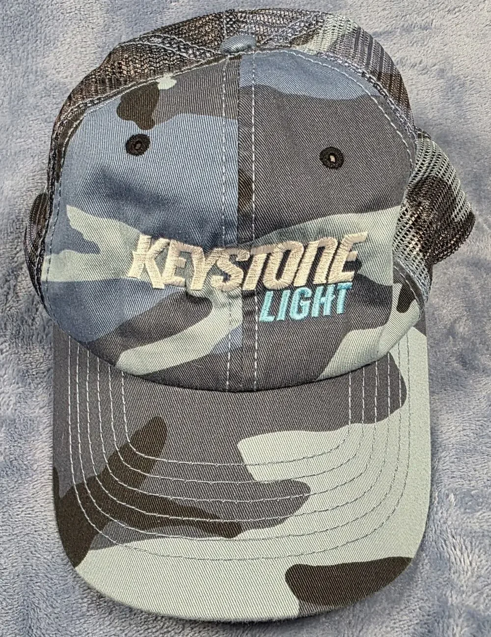 Keystone Light Camo Mesh Trucker Hat Adjustable Snapback Beer Promo Cap